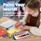 Watercolor Paint Set for Kids - Pack of 24 Water Coloring Set with 8 Washable Colors & Paintbrush - Arts & Craft Supply